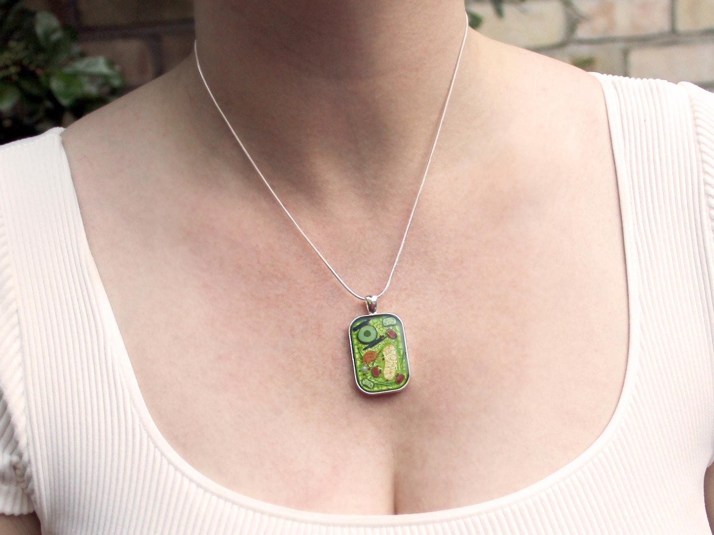 Mini Plant Cell Necklace - Botanical Science Gift