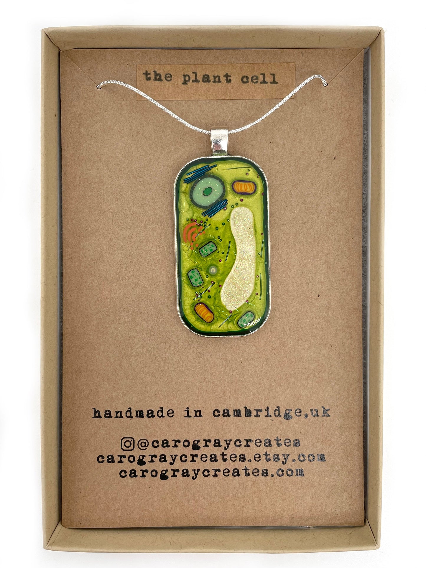 Plant Cell Necklace - Botanical Science Jewelry
