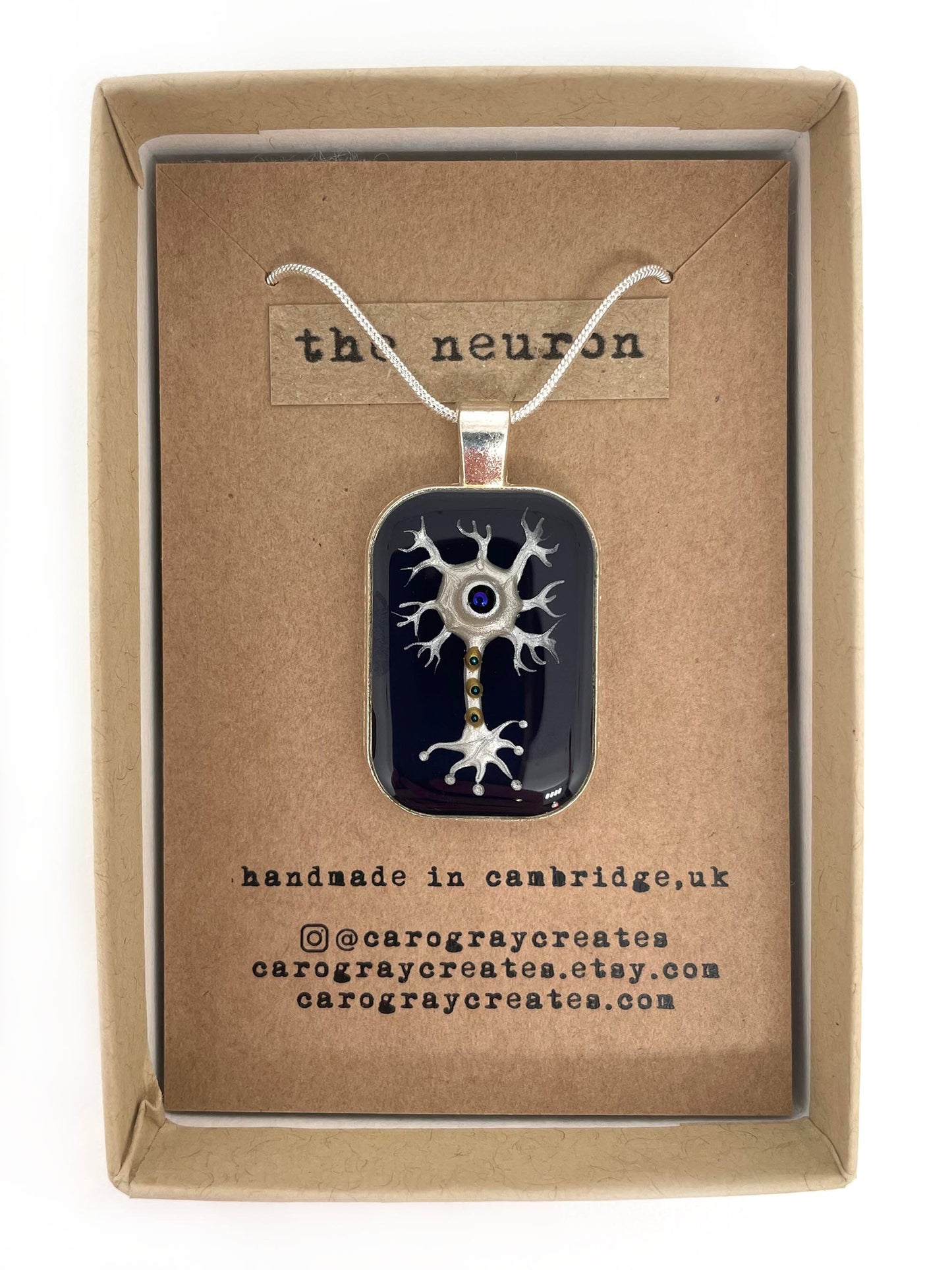 Mini Neuron Necklace - Neuroscience Jewelry