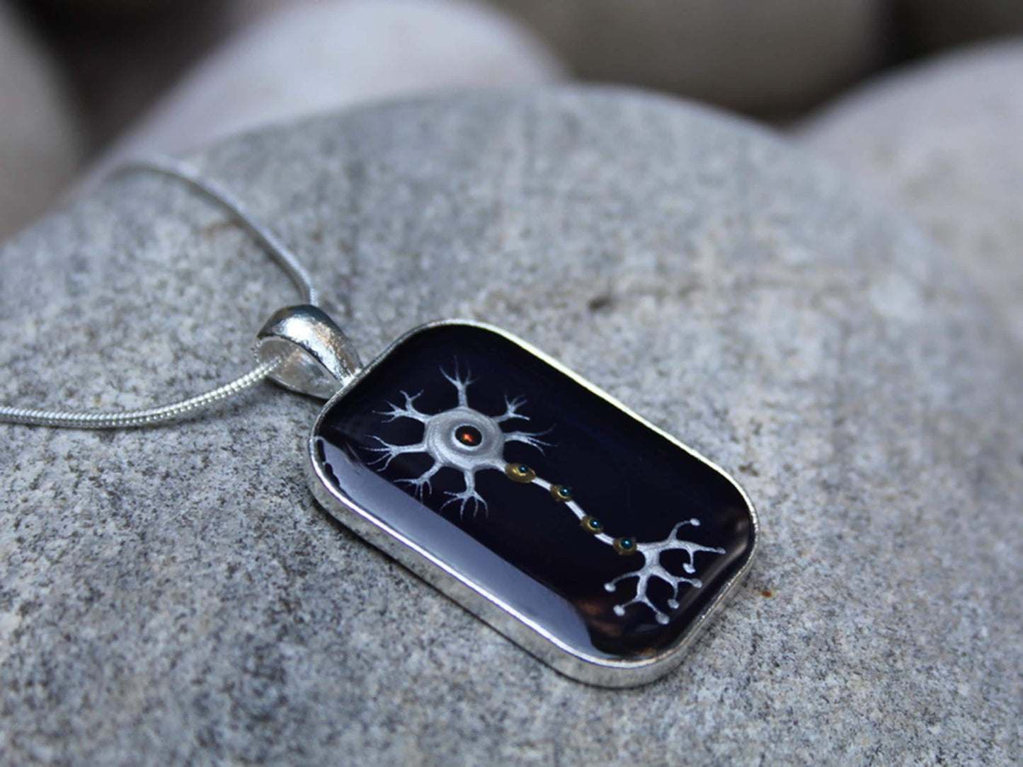 Mini Neuron Necklace - Neuroscience Jewelry