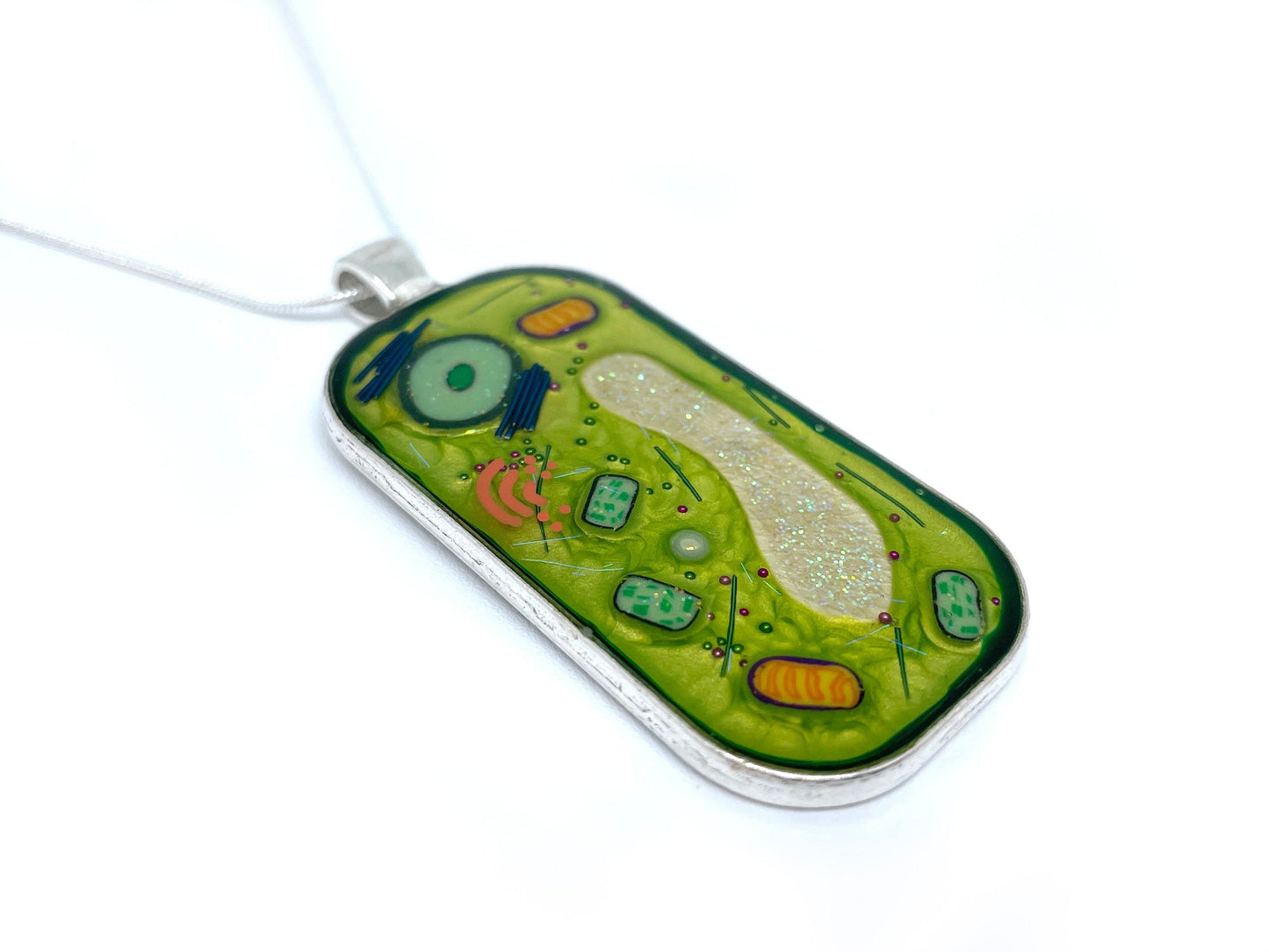 Plant Cell Necklace - Botanical Science Jewelry