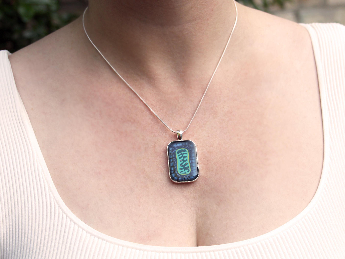 Mitochondria Necklace - Handmade Science Jewelry