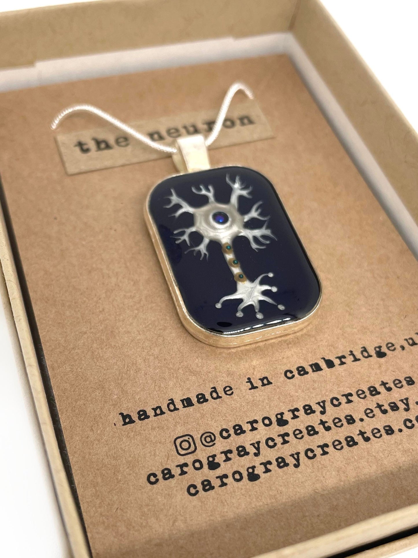 Mini Neuron Necklace - Neuroscience Jewelry