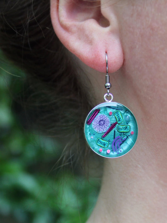 Animal Cell Earrings - Biology Science Jewelry