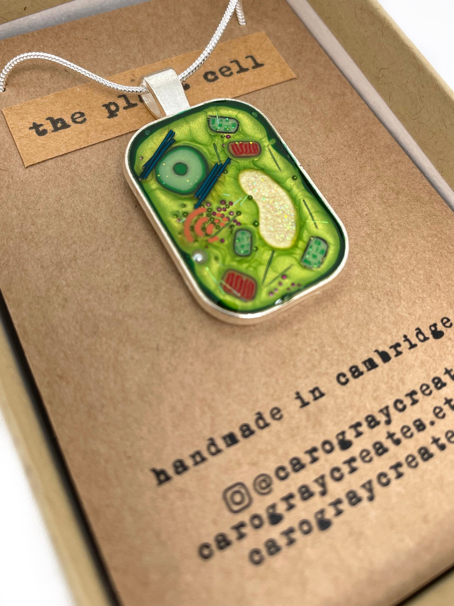 Mini Plant Cell Necklace - Botanical Science Gift