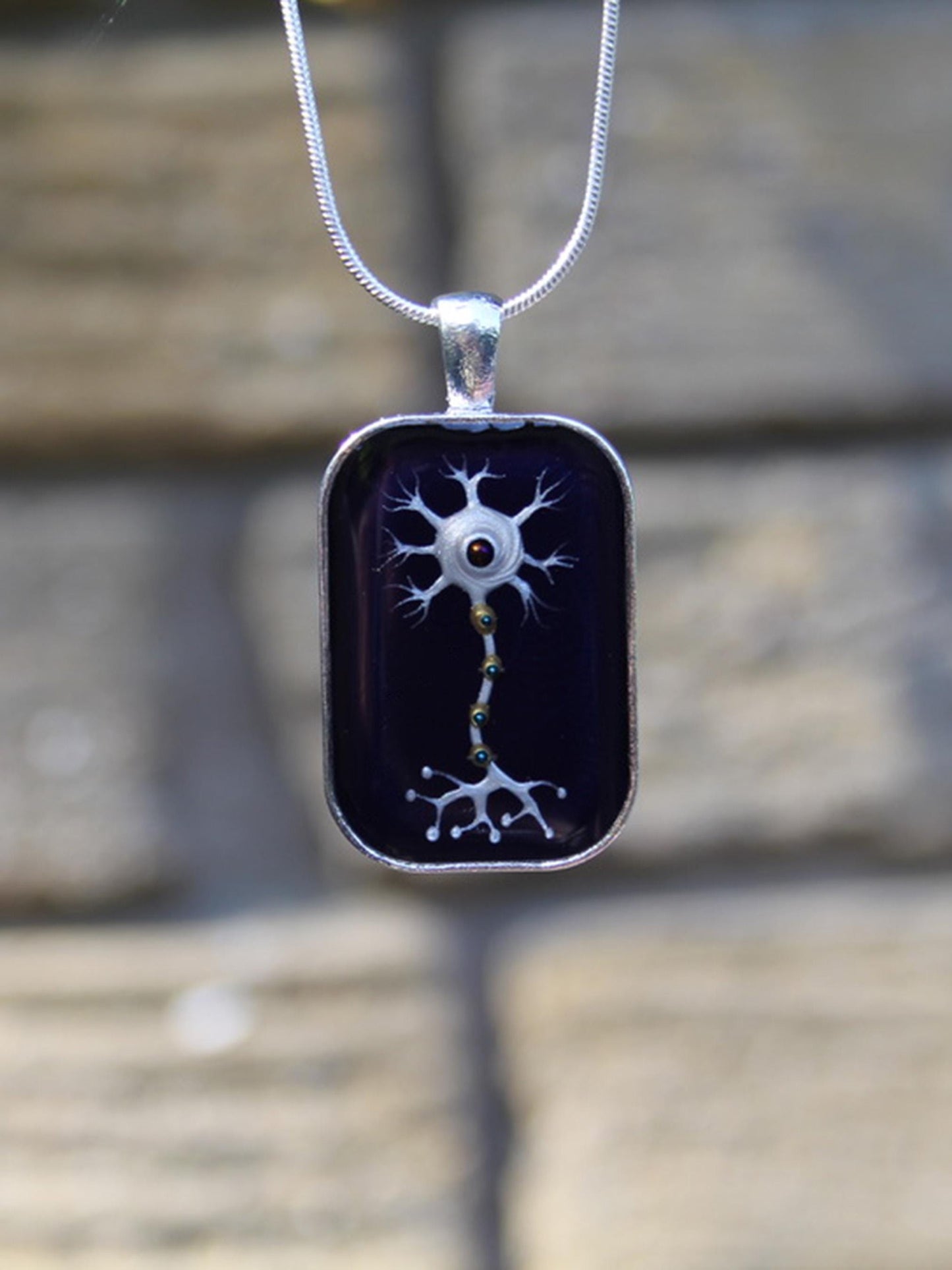 Mini Neuron Necklace - Neuroscience Jewelry