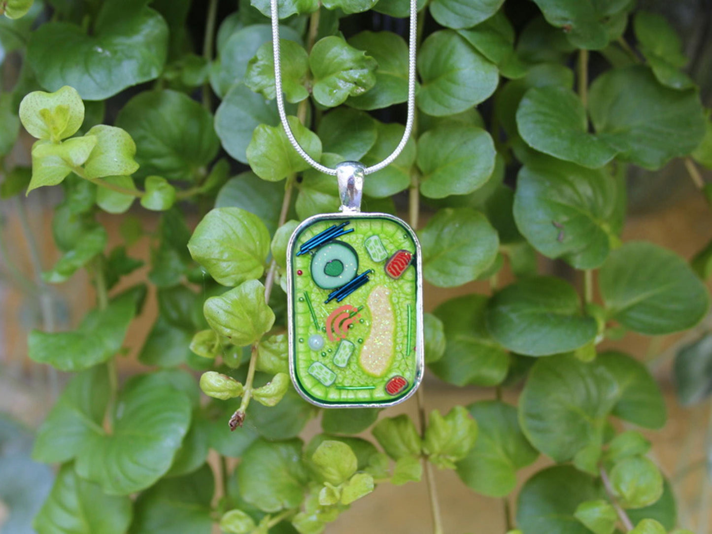 Mini Plant Cell Necklace - Botanical Science Gift