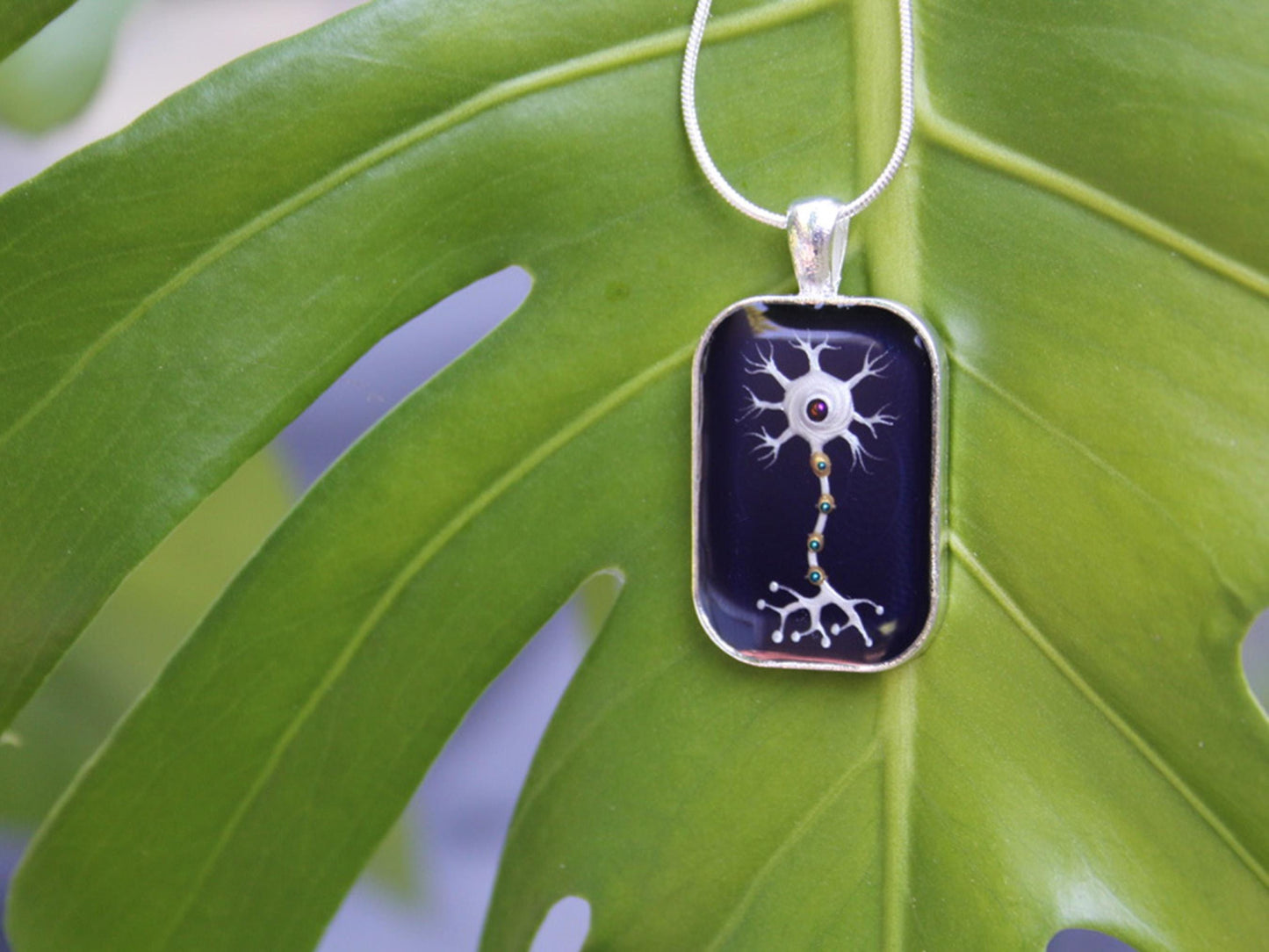Mini Neuron Necklace - Neuroscience Jewelry