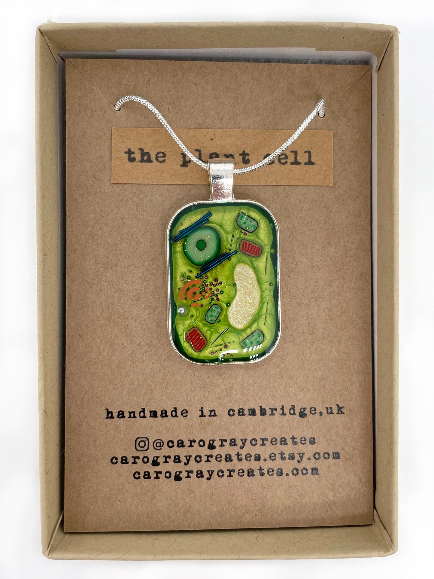 Mini Plant Cell Necklace - Botanical Science Gift