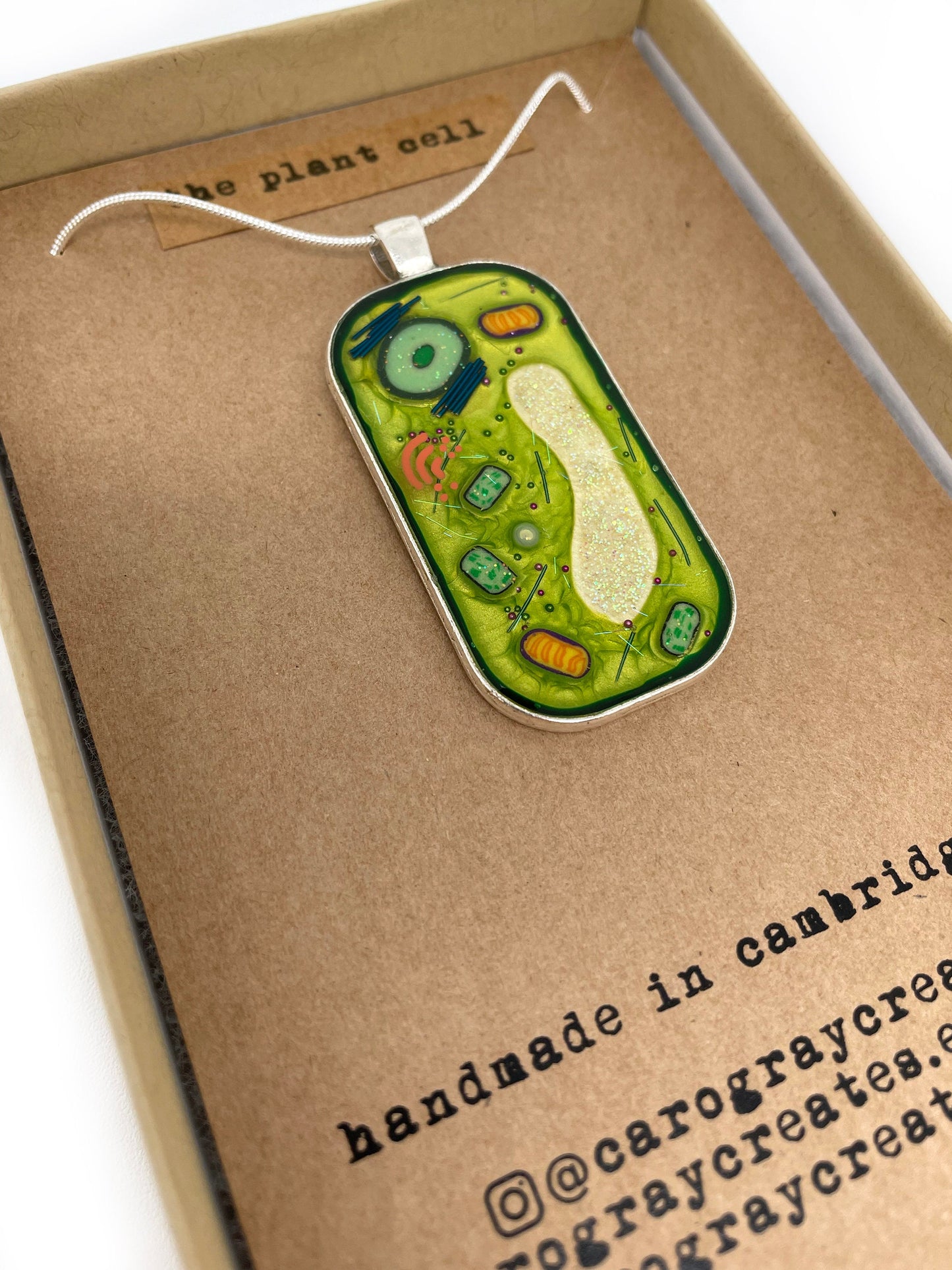 Plant Cell Necklace - Botanical Science Jewelry
