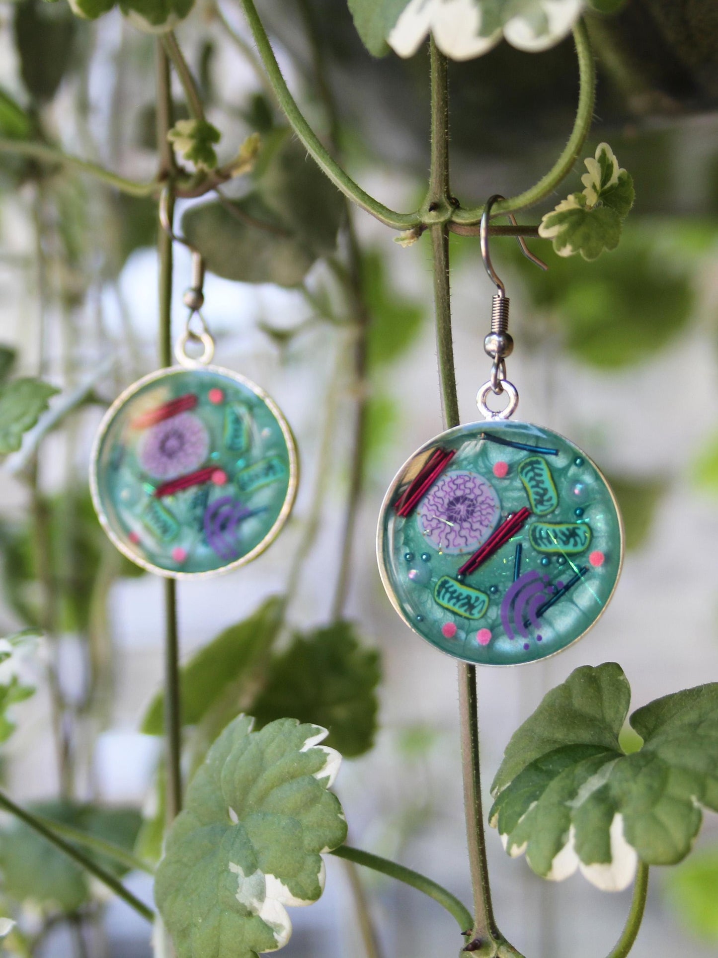 Animal Cell Earrings - Biology Science Jewelry
