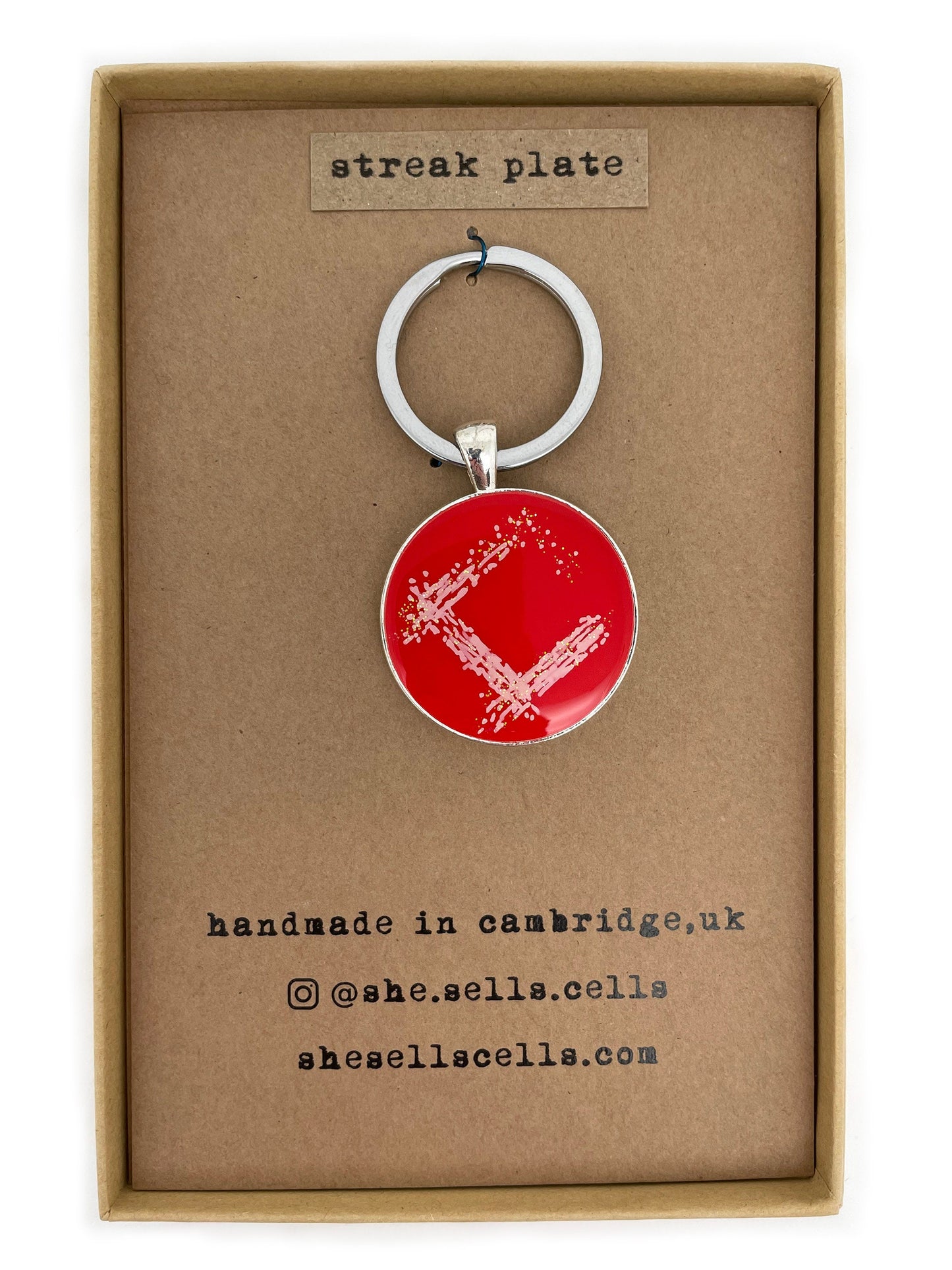 Streak Plate Keychain - Microbiology Lab Gift