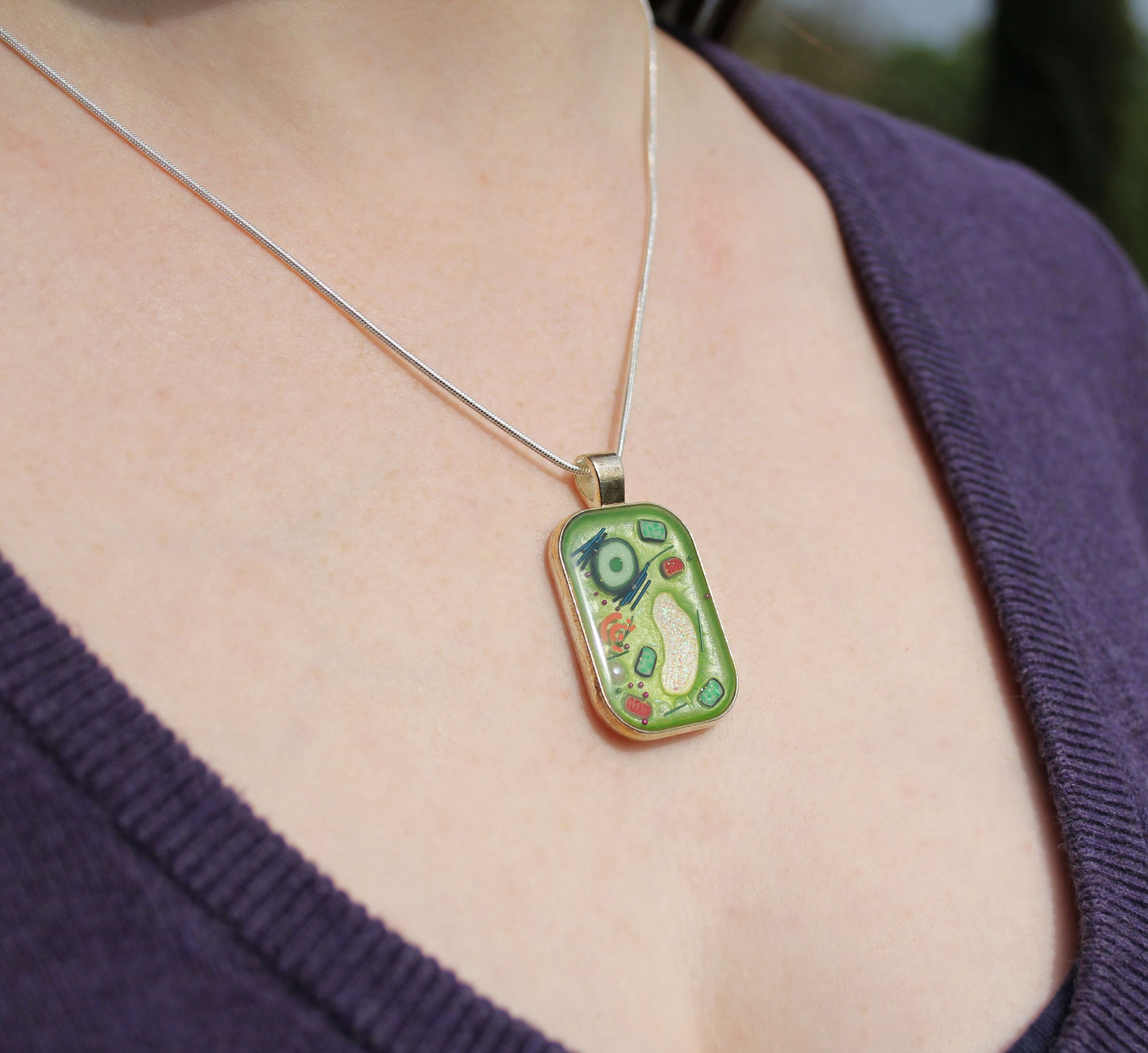 Mini Plant Cell Necklace - Botanical Science Gift