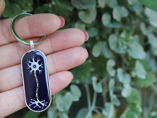 Neuron Keychain - Neuroscience Gift