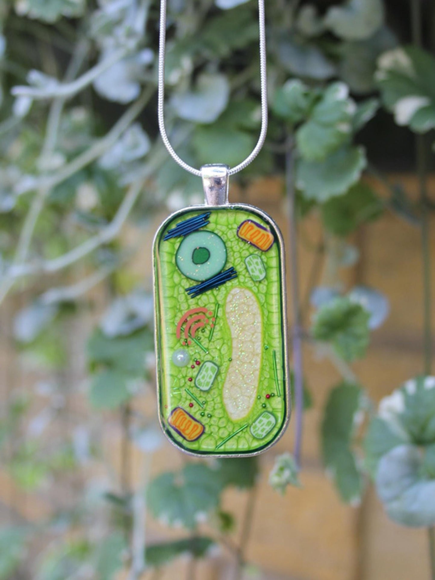 Plant Cell Necklace - Botanical Science Jewelry
